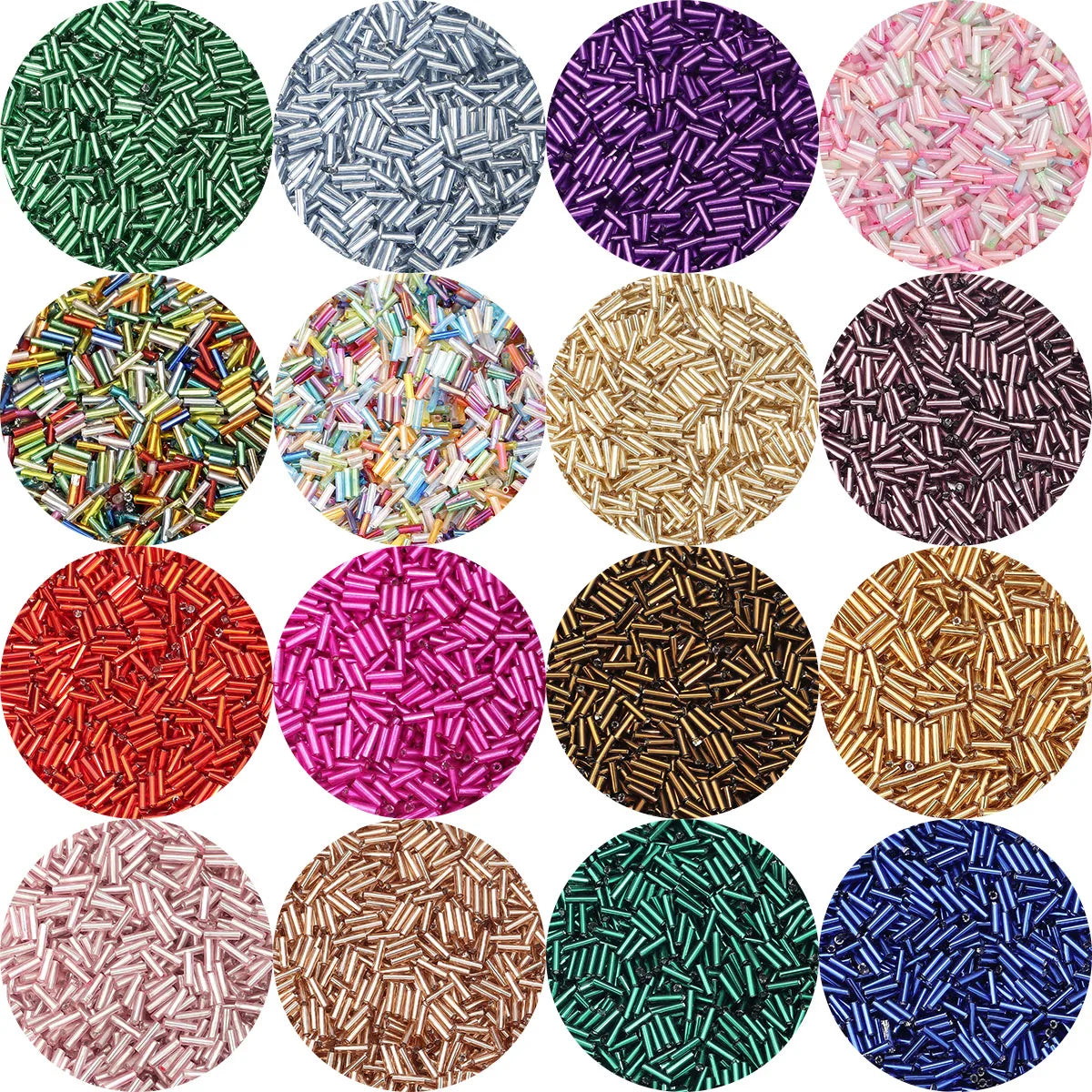 2mm Glass Seed Beads for Jewelry Making – Colorful Tube Beads (10g Pack)