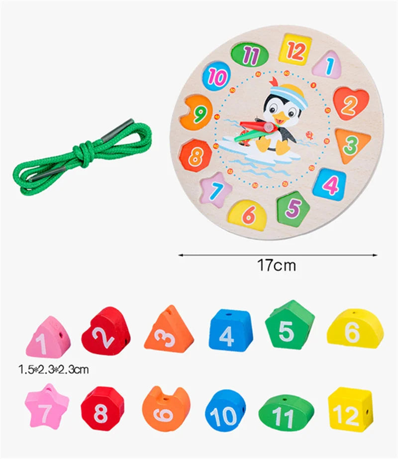 Wooden Alphabet & Number Peg Puzzles for Toddlers