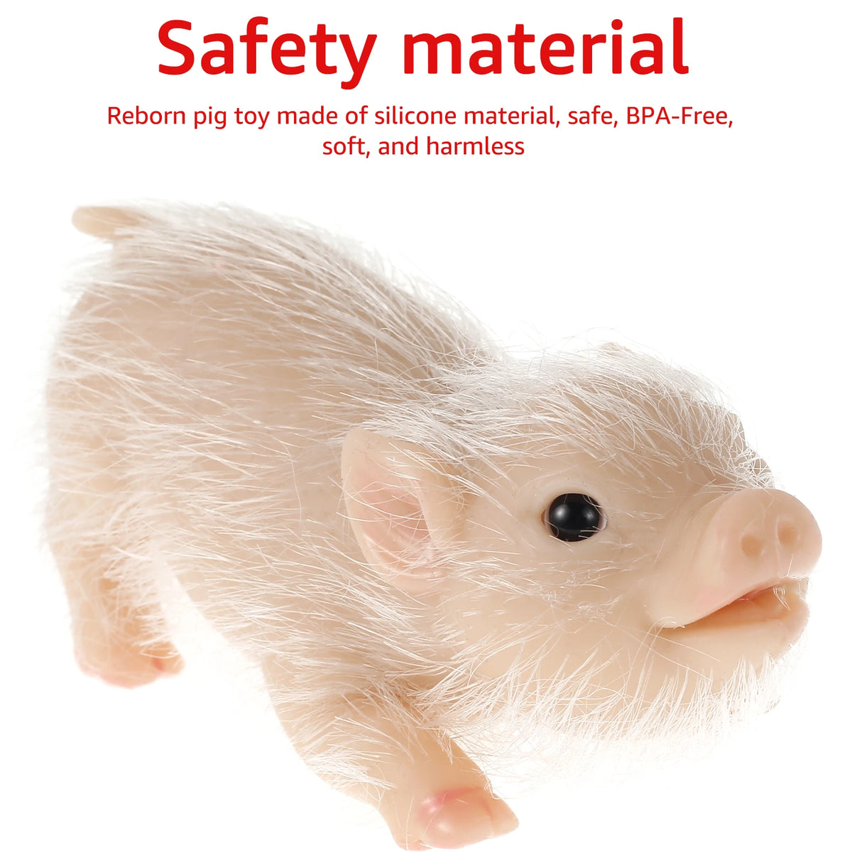 Realistic Soft Silicone Piglet Plush Toy