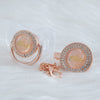 Custom Pearl Bling Pacifier with Clip – Personalized Baby Shower Gift