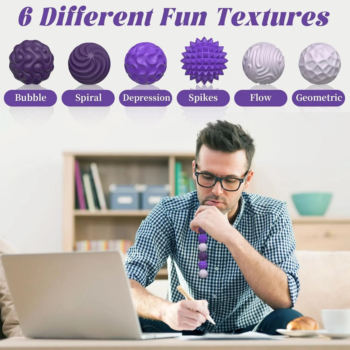 Magnetic Sensory Fidget Balls with Silicone Shell