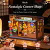 Nostalgic Japanese Corner Shop DIY Book Nook Kit with LED Lighting