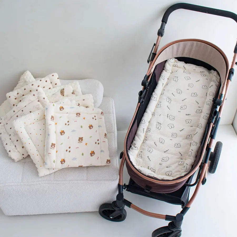 Cozy Cartoon Bear Baby Stroller Seat Cushion