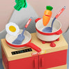 Kids Pretend Play Kitchen Set with Pots and Accessories
