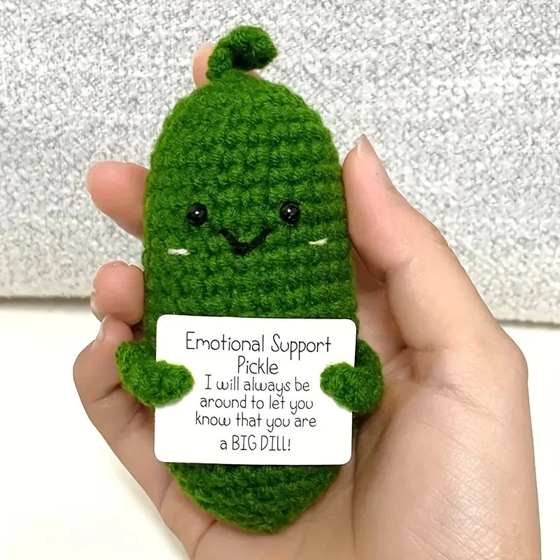 Quirky Pickle Plush Pillow – Soft Humor Decor