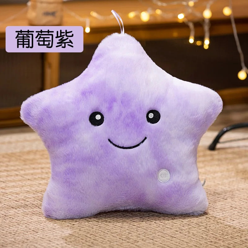 Glowing Star Pillow with Soft LED Light