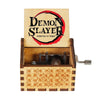 Hand-Cranked Wooden Music Box – Demon Slayer Carved Design