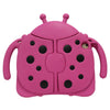 A pink playful cartoon EVA shockproof case shaped like a ladybug for an iPad.