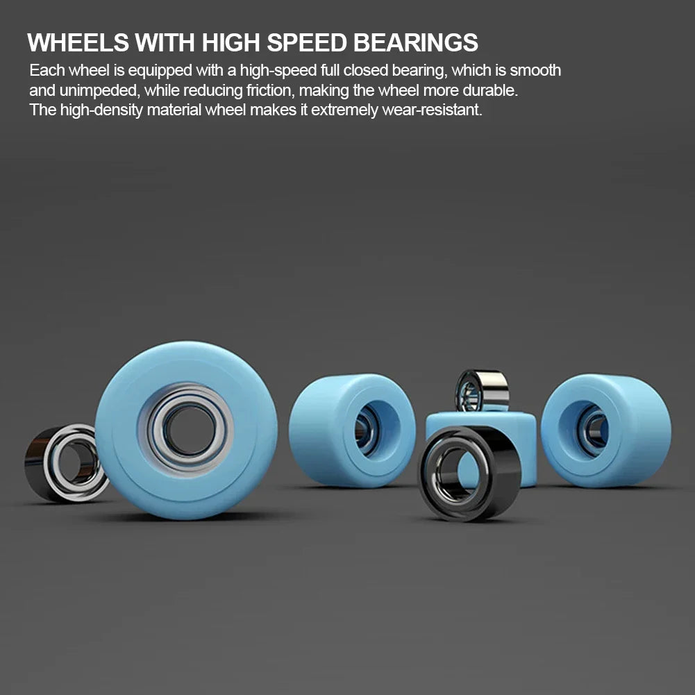 Wooden Finger Skateboard with Professional Trucks