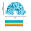 Light blue silicone sensory activity board with 12 strings for tactile stimulation