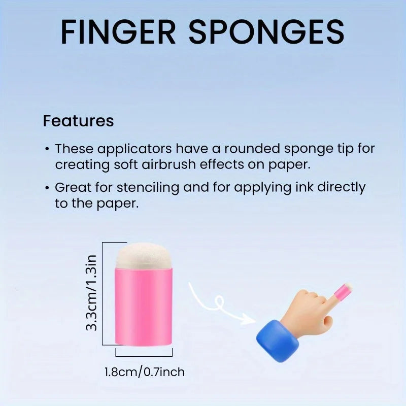 Finger Sponge Daubers for Art & Craft Projects (10-Pack)