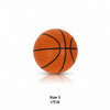 An orange Size 3 basketball with black lines shown against a white background.
