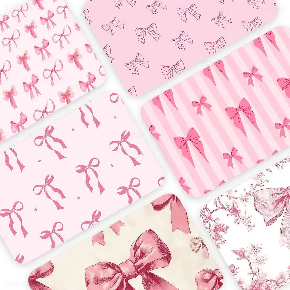 Pink Bowknot Anime Card Skin - Customizable Credit Card Cover