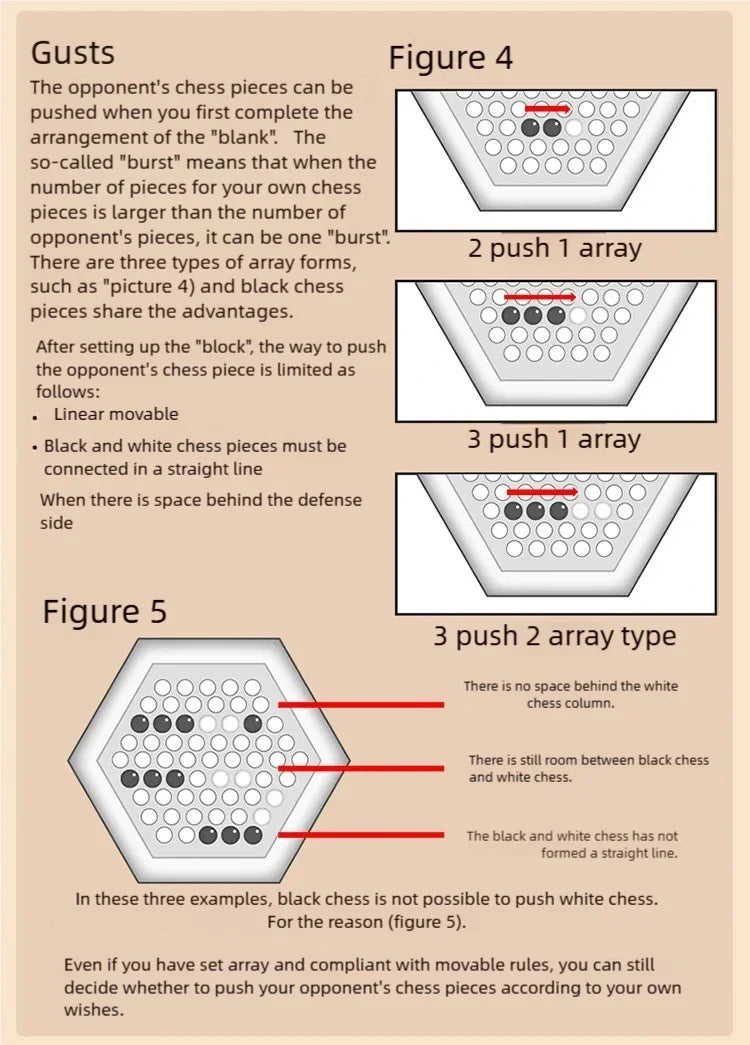 Push Chess Strategy Board Game for Family Fun