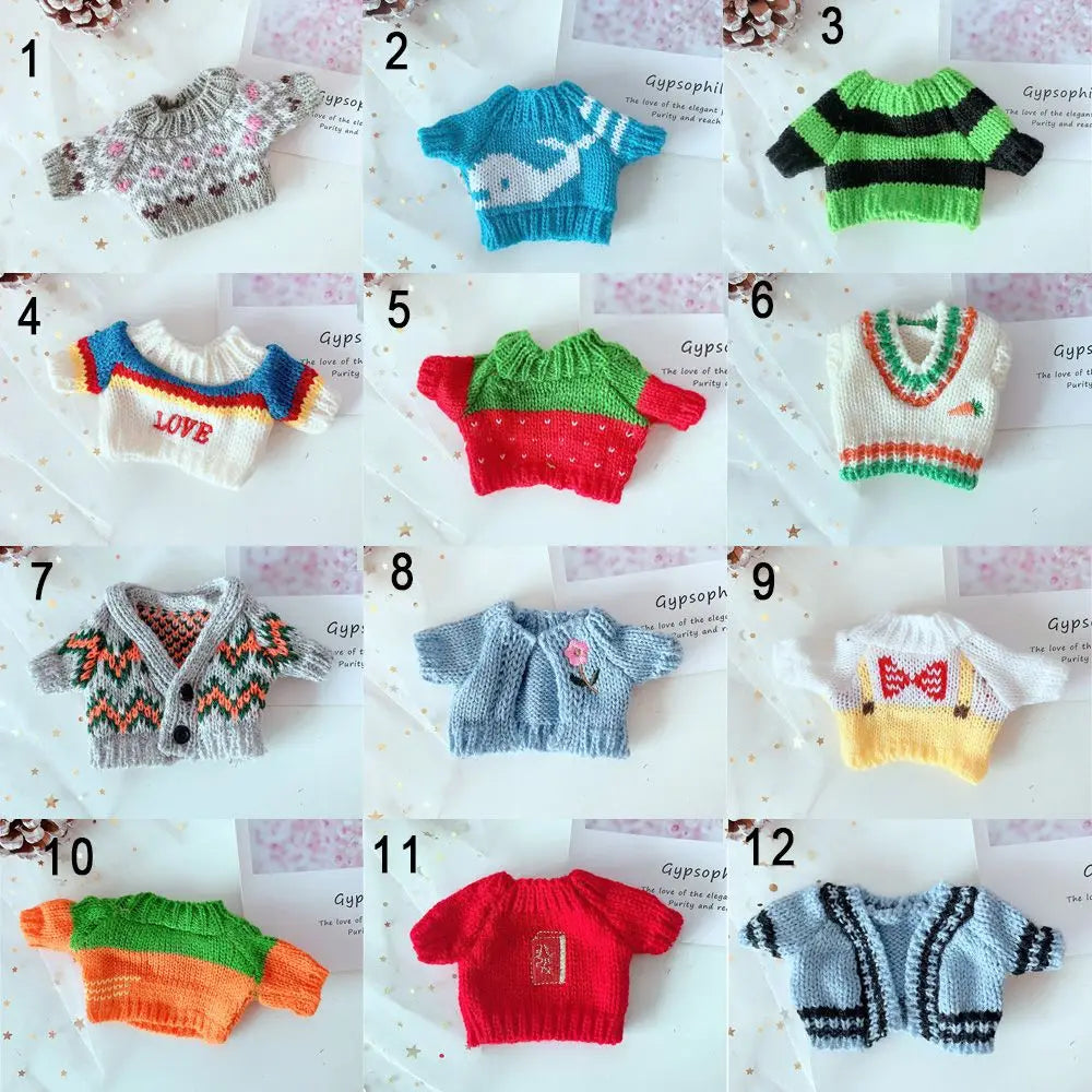 Fashionable Sweater and Vest Set for 20cm Plush Dolls
