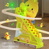 Interactive Climbing Duck Roller Coaster Toy with Lights and Music