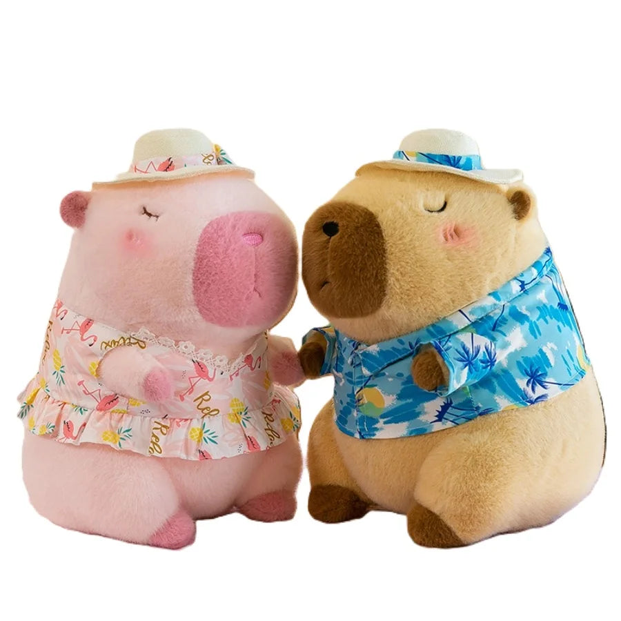 Capybara Plush Toy with Duck Swim Ring – Kawaii Stuffed Animal