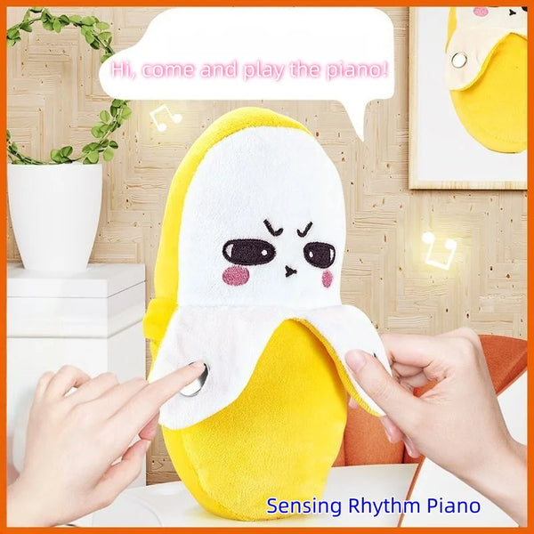Musical Banana Plush Toy with Touch-Sensitive Piano