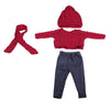 3-Piece Knit Doll Outfit: Sweater, Hat & Pants