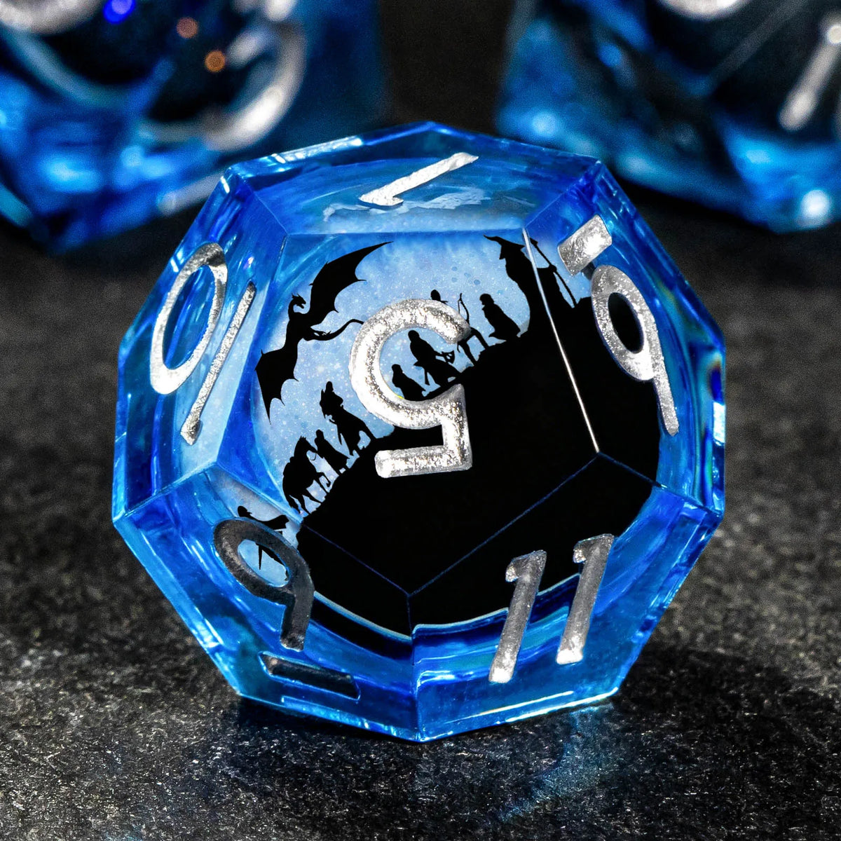 Liquid Core Polyhedral Dice Set for RPG Games