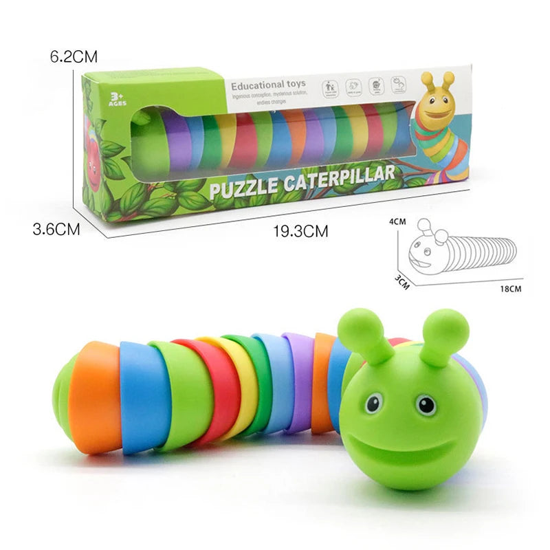 Articulated Fidget Slug Toy - Sensory Stress Relief for Kids and Adults