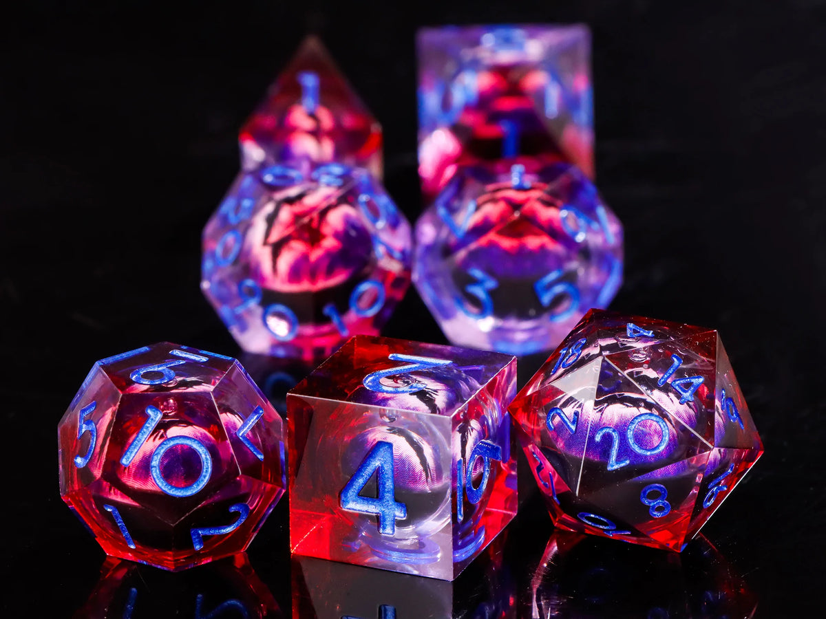 Resin Polyhedral Dice Set for Tabletop Gaming