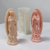 3D Virgin Mary Silicone Mold for Candles, Soap & Resin