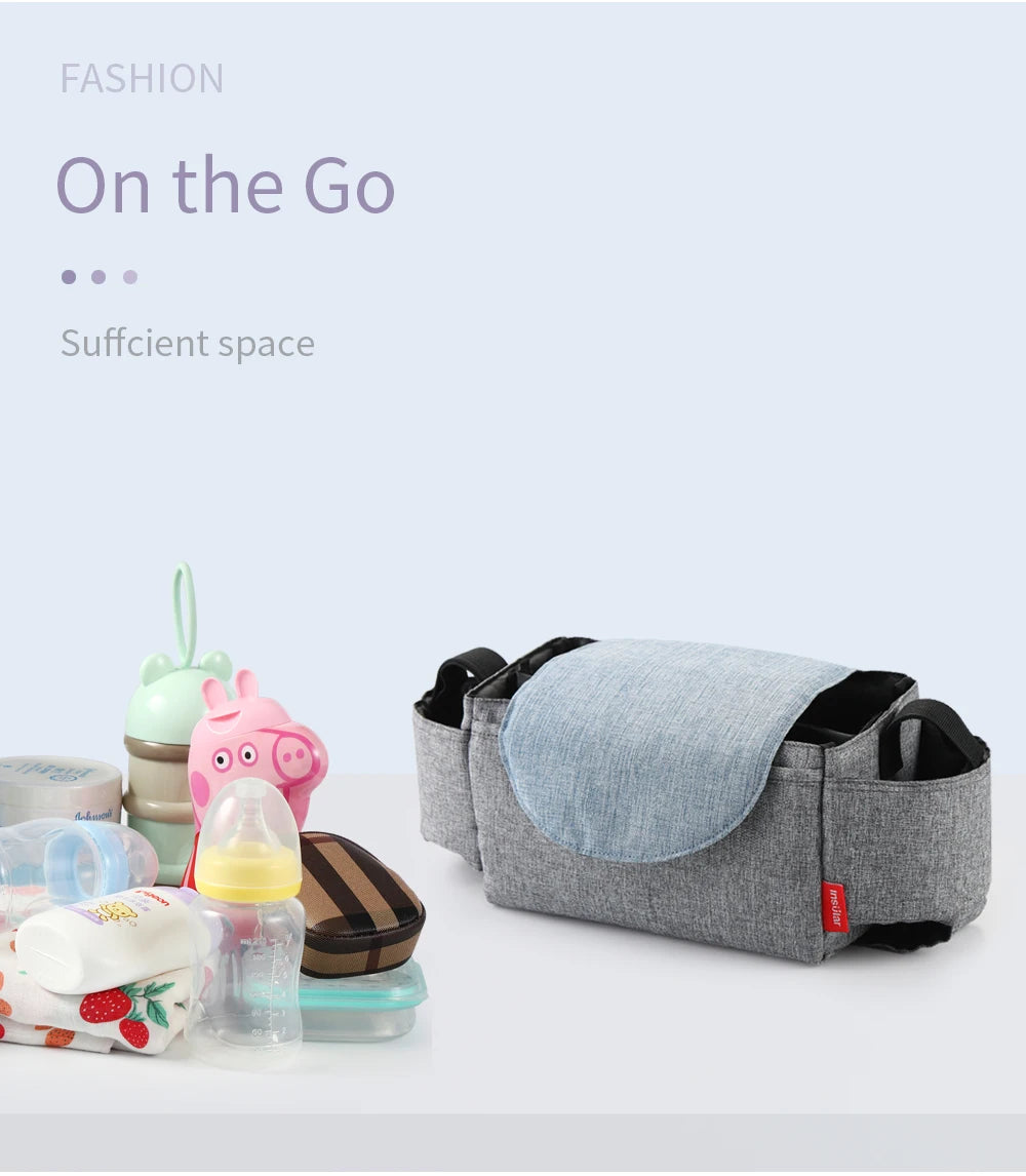 Insulated Diaper Bag with Thermal Bottle Pouch