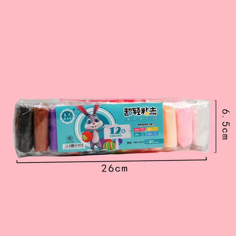 36-Color Air Dry Modeling Clay Set with Tools for Kids