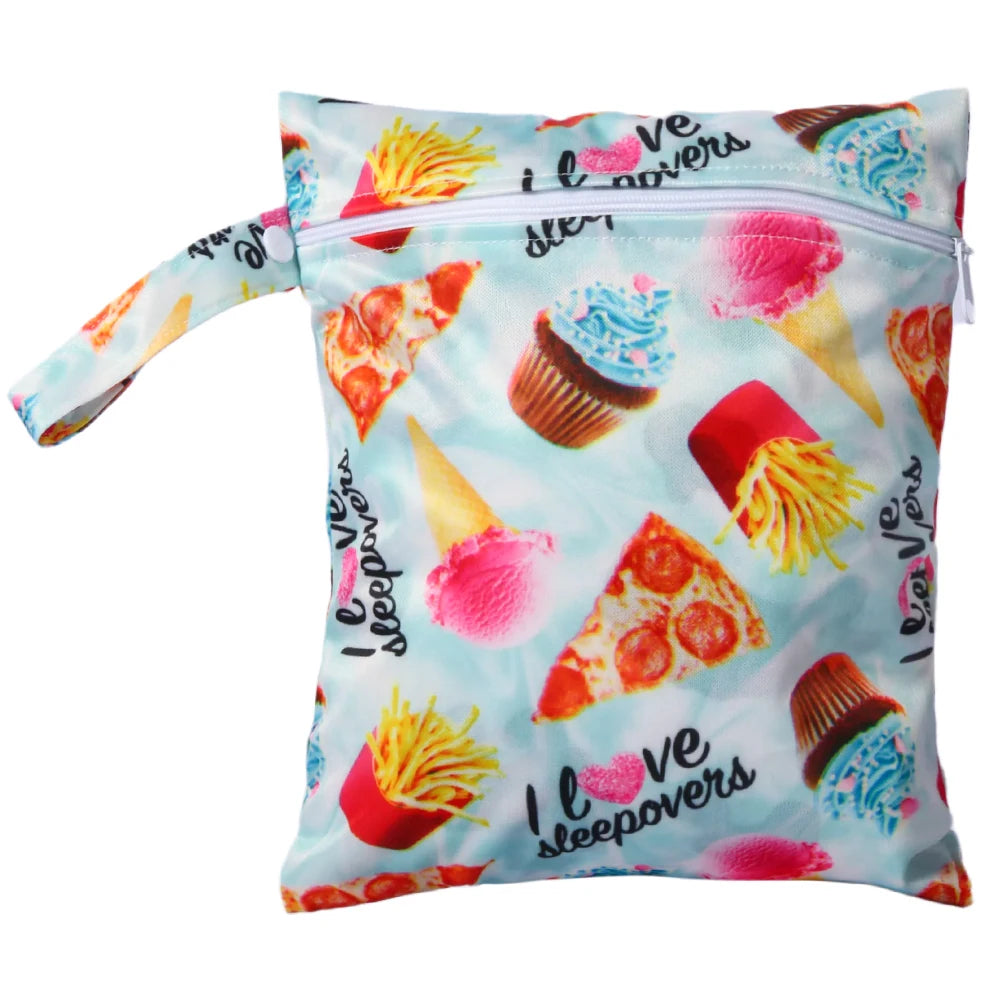 Waterproof Wet Bag with Zipper — Cute Storage for Diapers, Swimwear & More