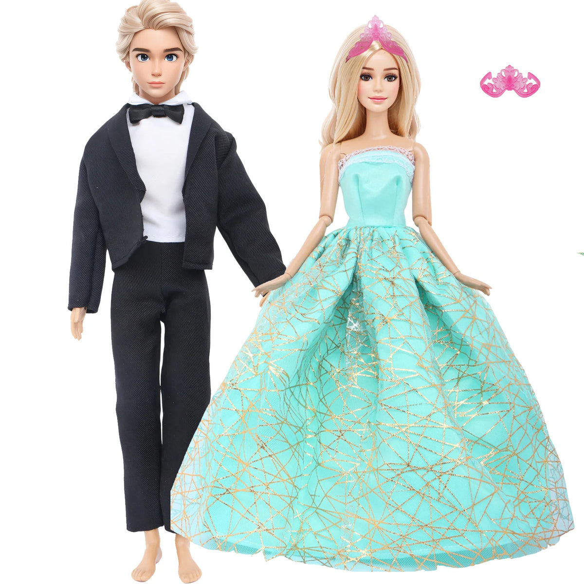 Doll Wedding Dress and Suit Gift Set for 11.5-Inch Fashion Dolls