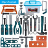 A set of tools including screwdrivers, pliers, and various construction items for kids.