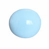 A smooth, light blue squishy ball used for stress relief or fidgeting.