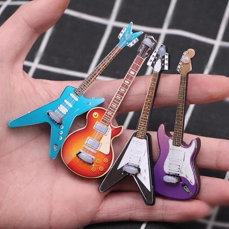 Miniature Electric Guitar for Dollhouse Decor