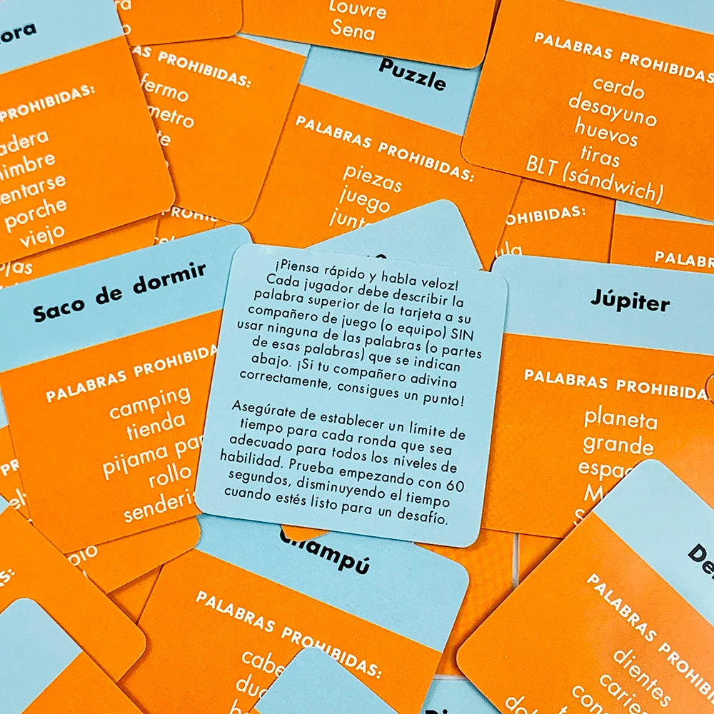 Name That Word! – 50-Card Spanish Mini Game Set
