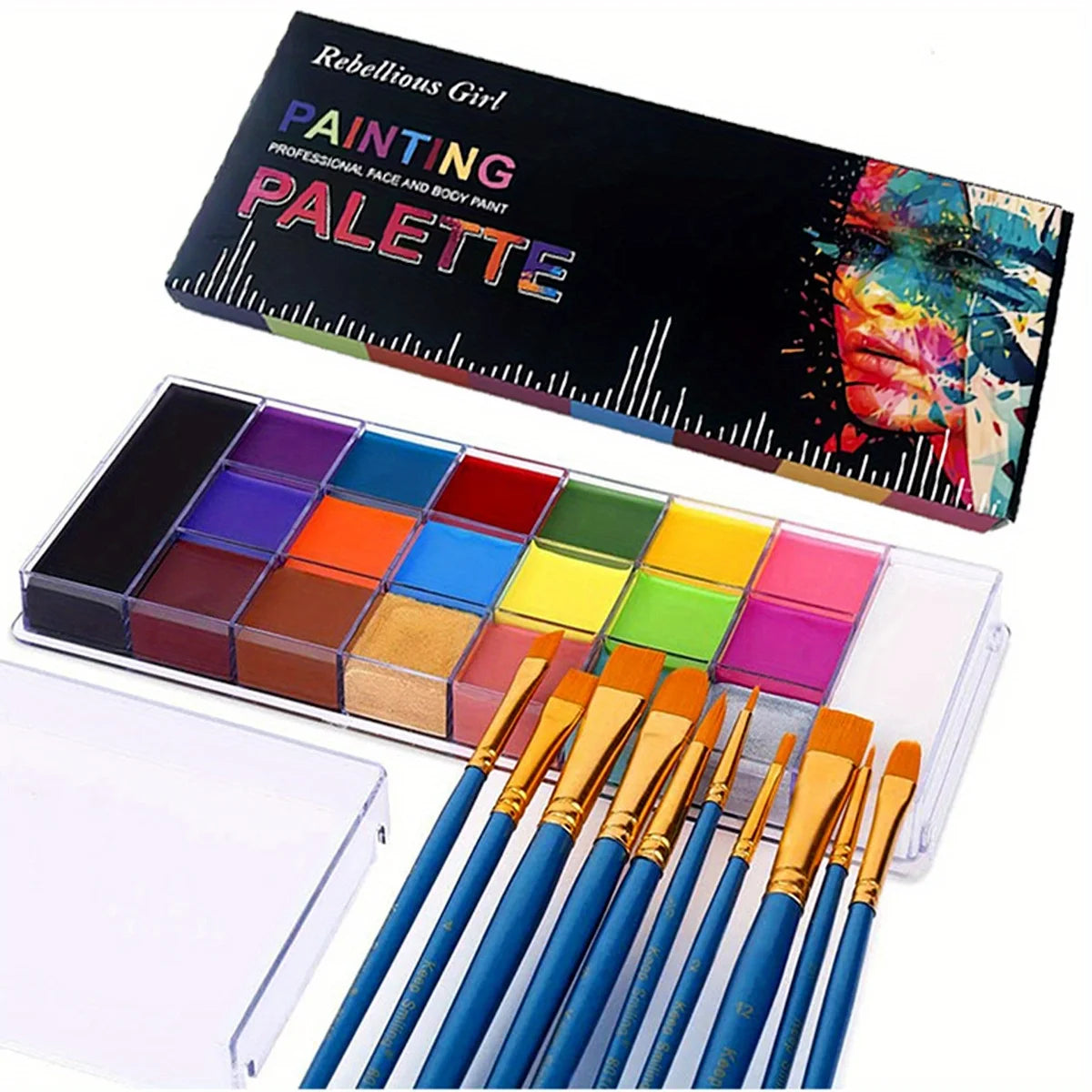 Professional Face & Body Paint Palette for Halloween, Cosplay & SFX