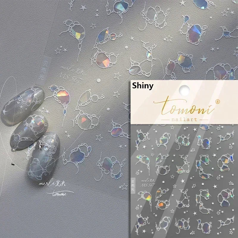 Ocean-Inspired Nail Art Sticker Set