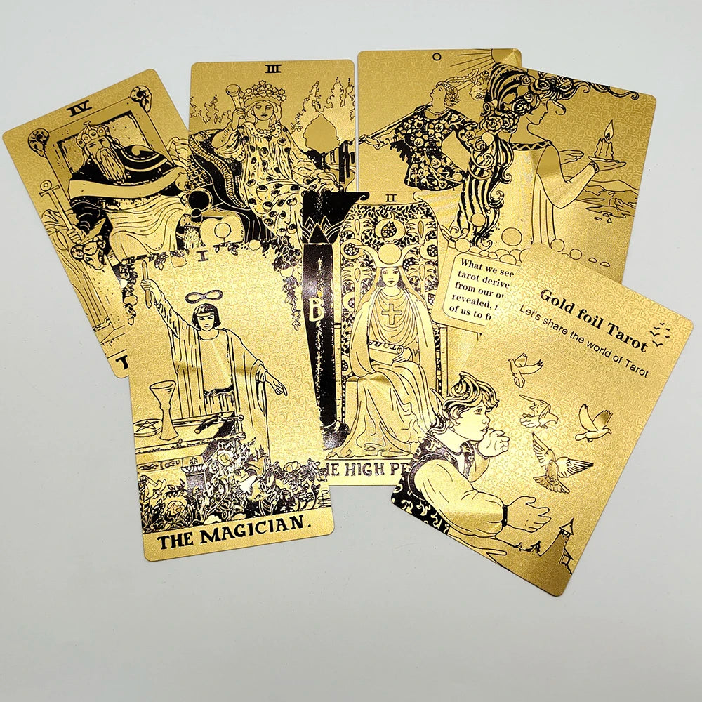 Gold Foil Rider Waite Tarot Deck