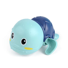 A light blue cartoon monkey shower toy with a blue water sprinkler component.