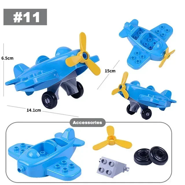 Large Building Blocks Traffic Series Vehicles Set