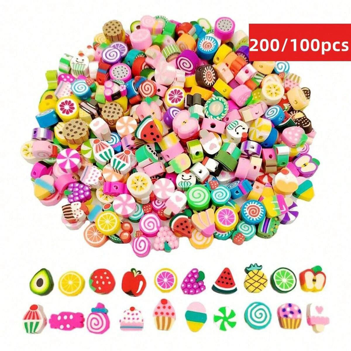 Polymer Clay Beads Variety Pack for Jewelry Making