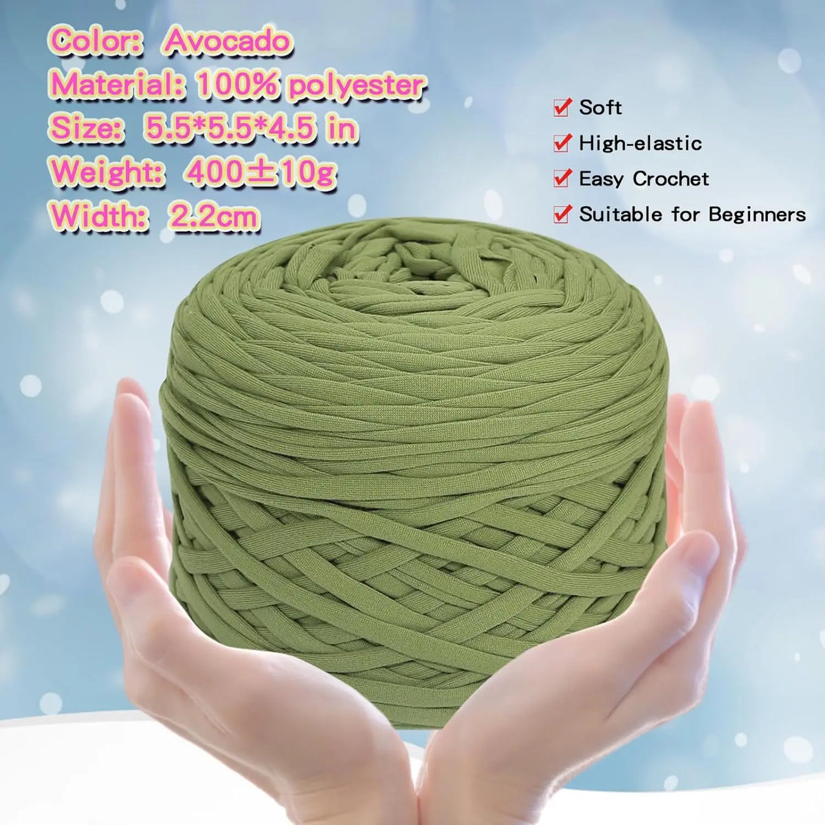 Soft Premium Polyester Yarn for Knitting & Crochet