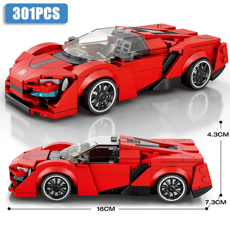 Supercar Model Building Block Kit