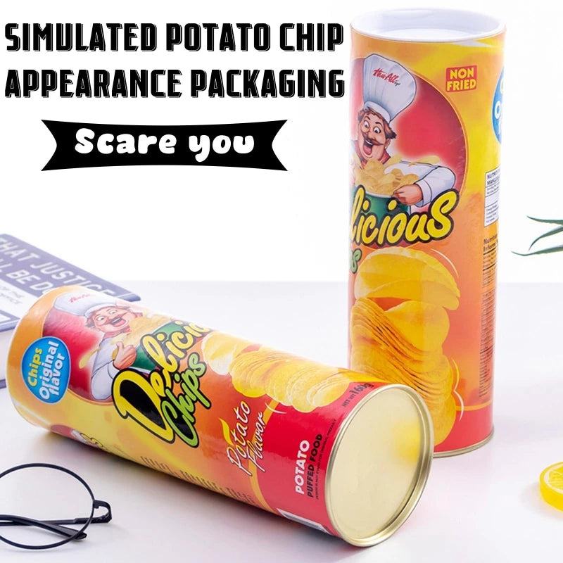 Surprise Prank Snake in a Potato Chip Can
