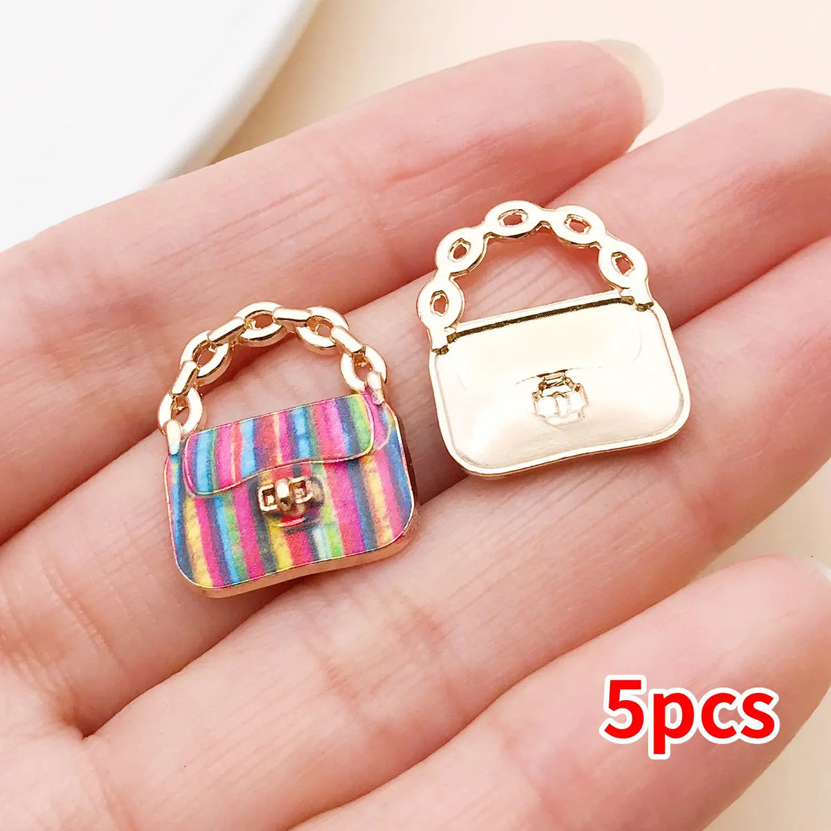 Colorful Enamel Handbag Charms for Jewelry Making