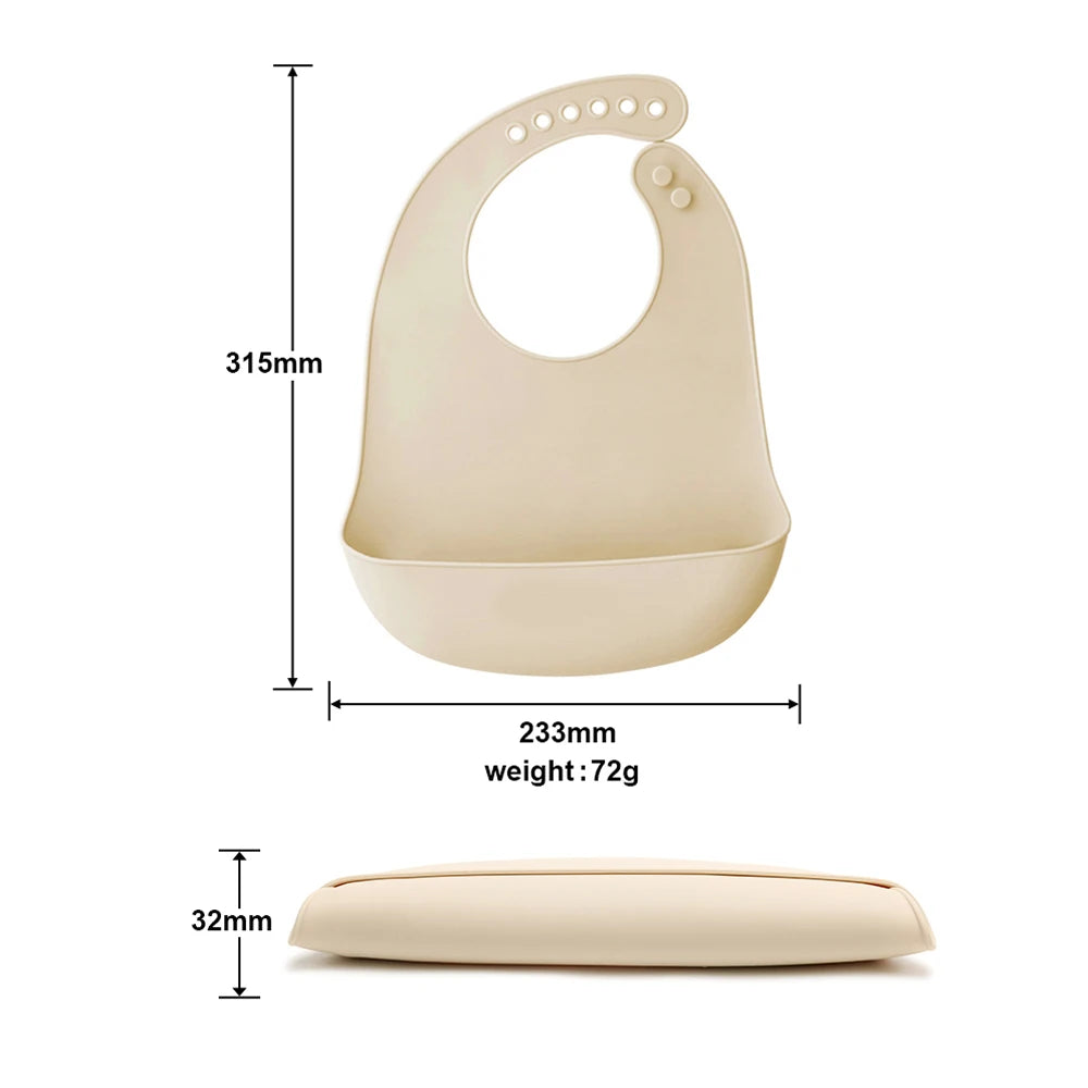 Personalized Silicone Baby Bib with Custom Name
