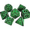 7-Piece Polyhedral Dice Set with Dual-Color Design for RPG and Tabletop Games