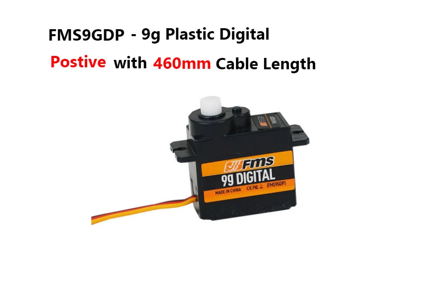 FMS9GDP 9g Plastic Digital transmitter with a 460mm cable length.