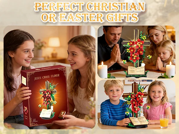 Cross Flower Building Block Set for Adults