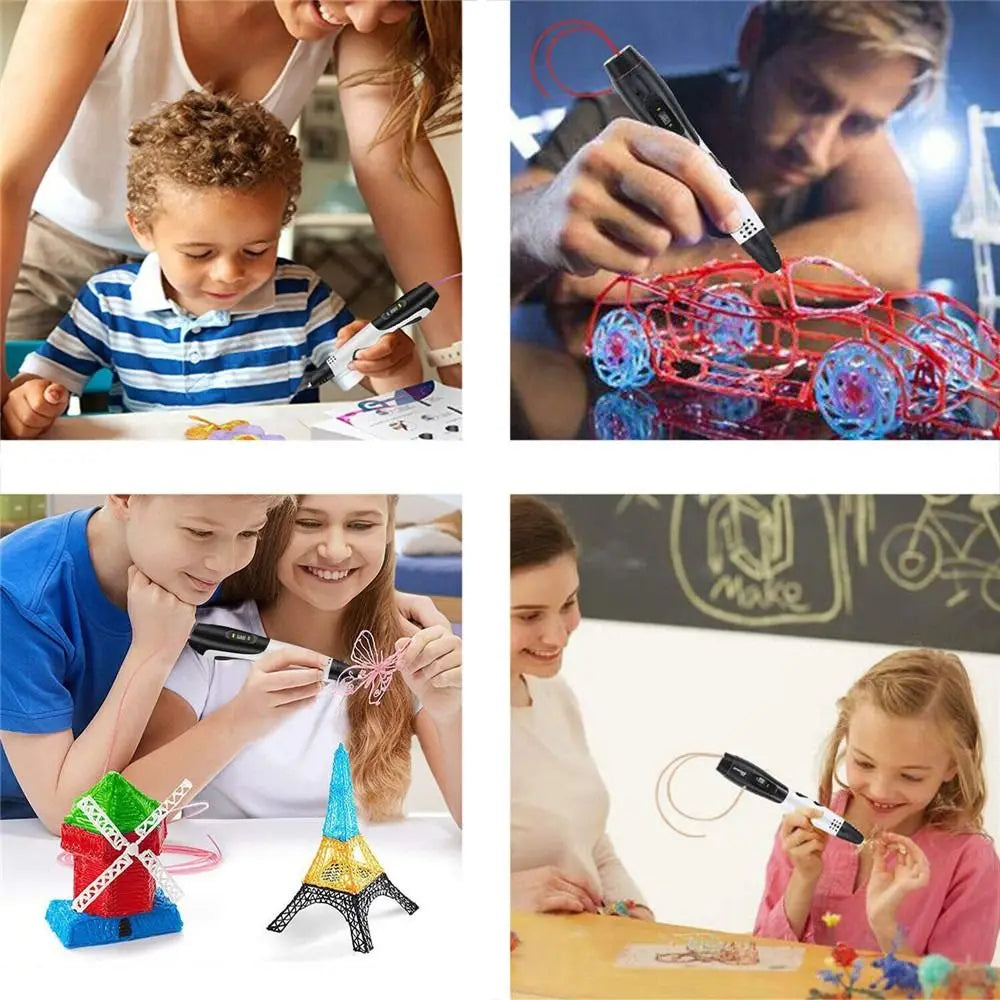 3D Printing Pen with LCD Screen and Adjustable Speed